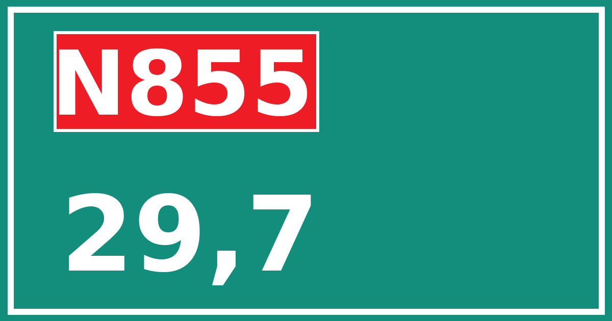 Hectometerbord N855 29,7