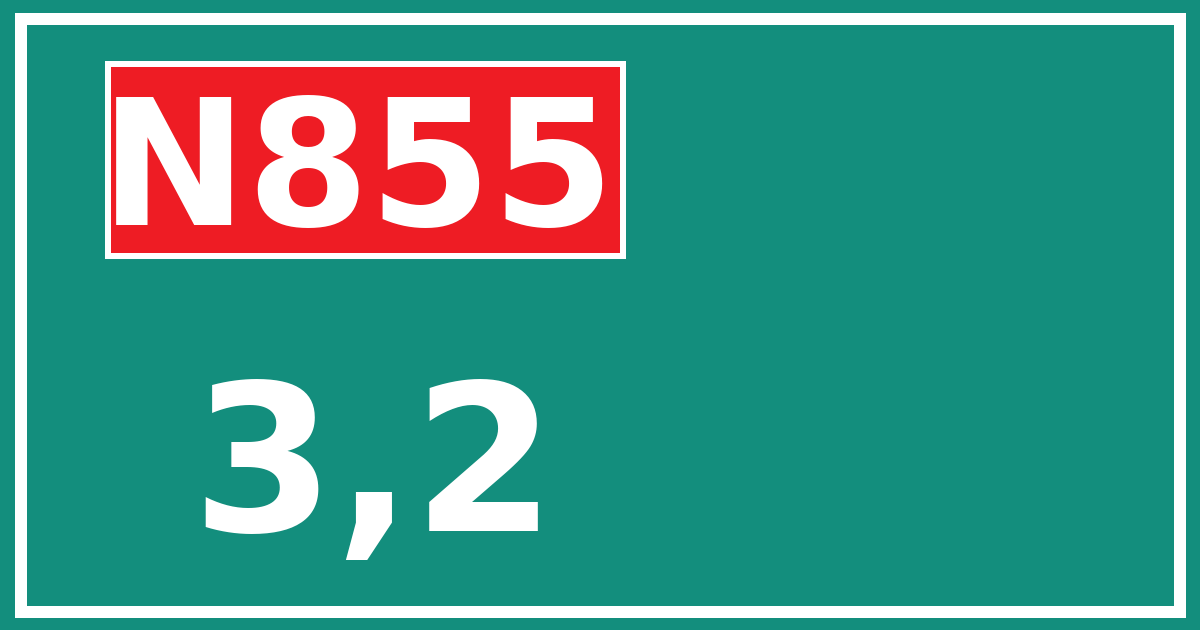 Hectometerbord N855 3,2