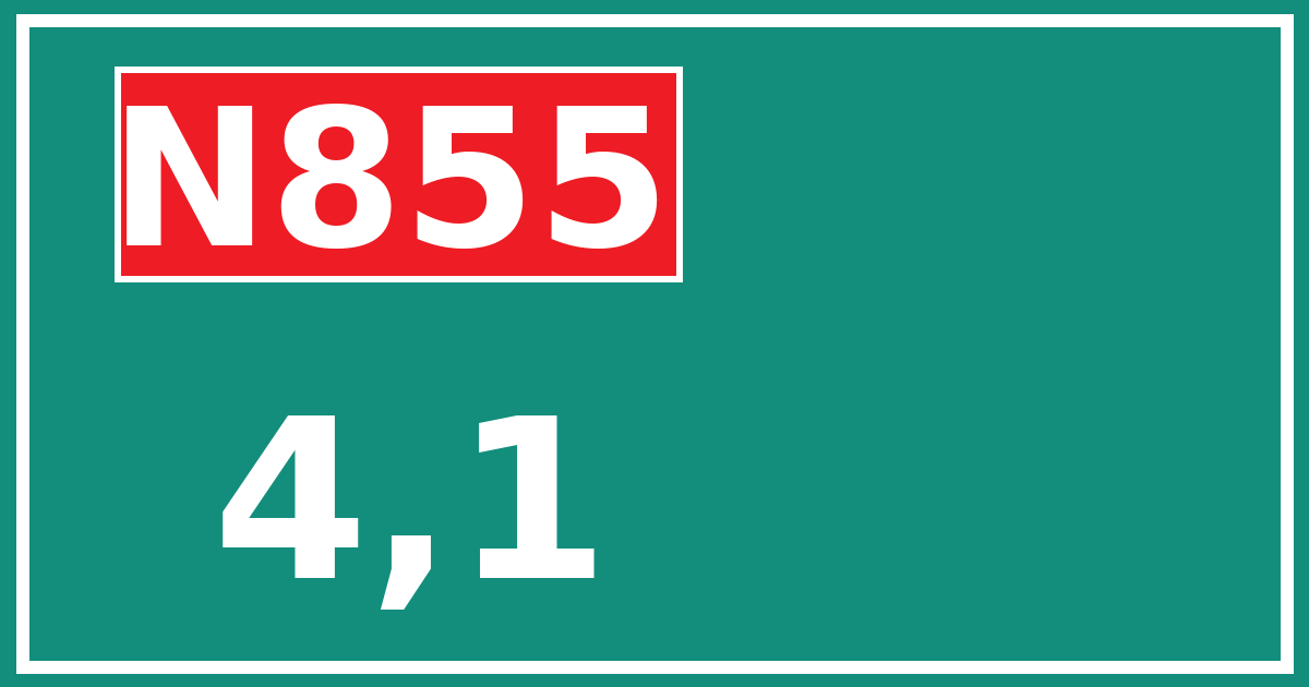 Hectometerbord N855 4,1