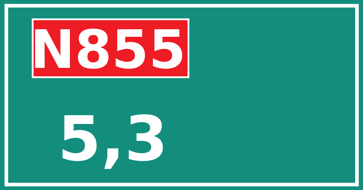 Hectometerbord N855 5,3