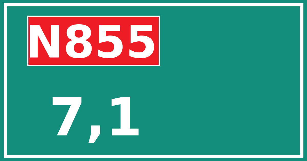 Hectometerbord N855 7,1