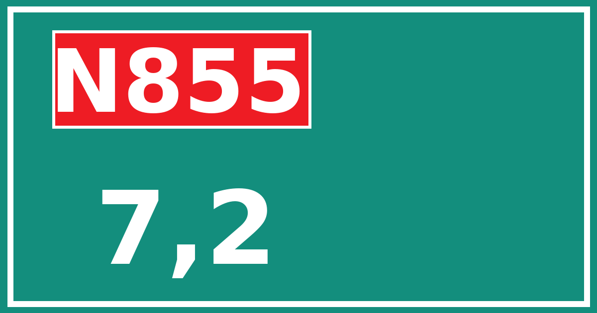 Hectometerbord N855 7,2