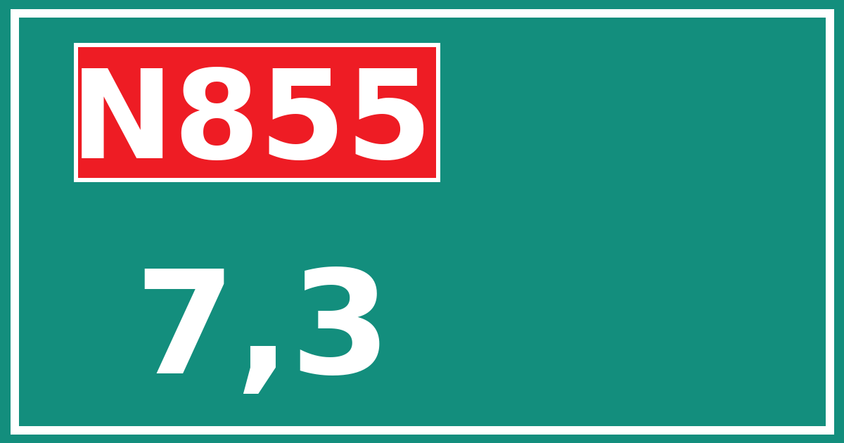 Hectometerbord N855 7,3