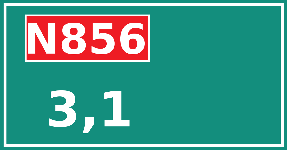 Hectometerbord N856 3,1