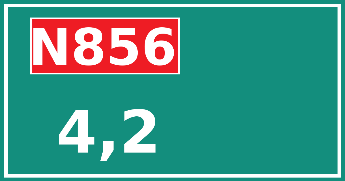 Hectometerbord N856 4,2