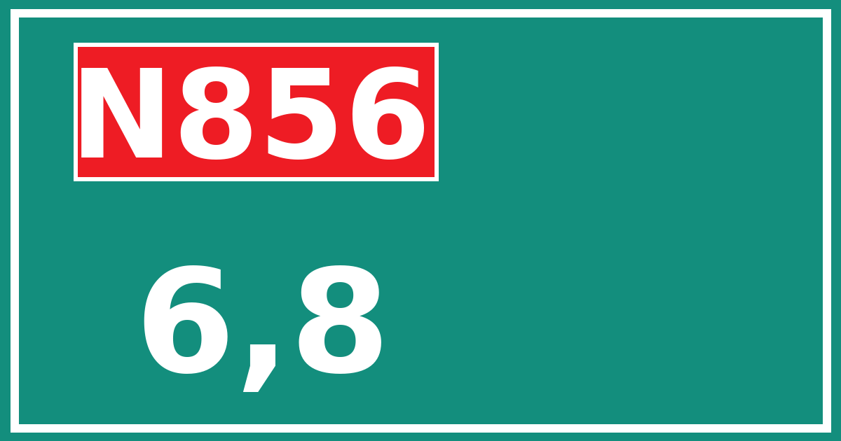 Hectometerbord N856 6,8