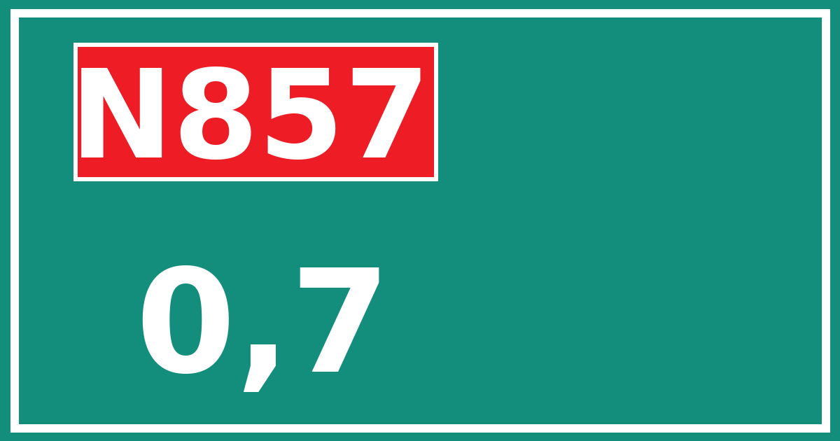 Hectometerbord N857 0,7