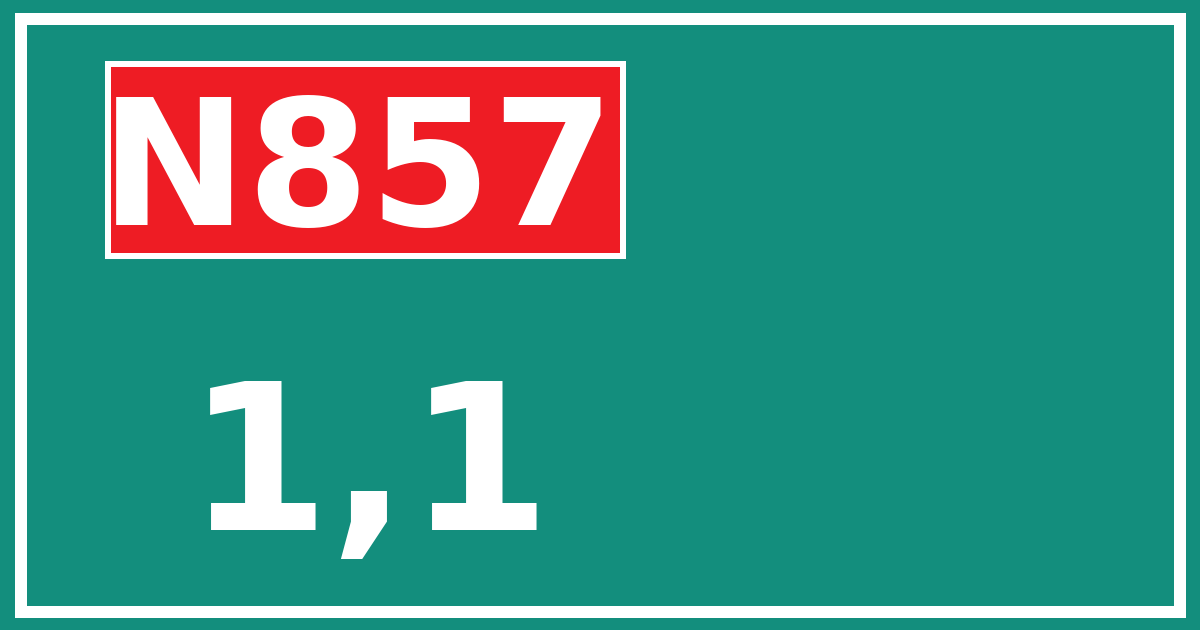 Hectometerbord N857 1,1