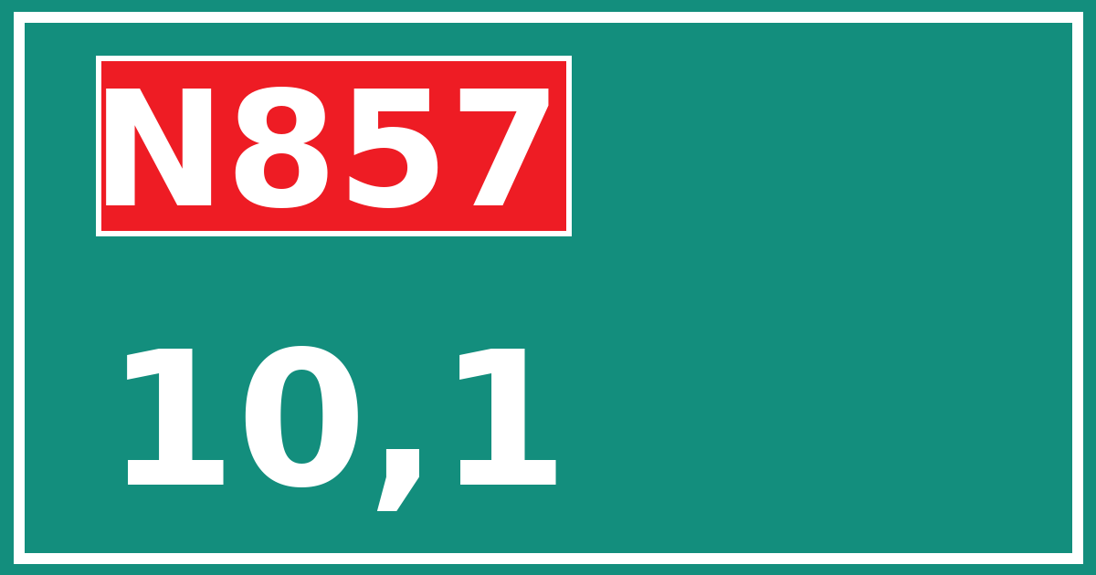 Hectometerbord N857 10,1