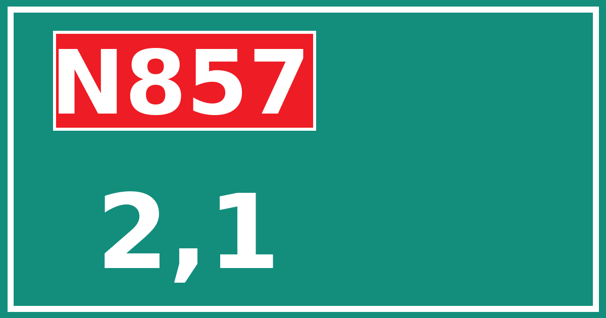 Hectometerbord N857 2,1