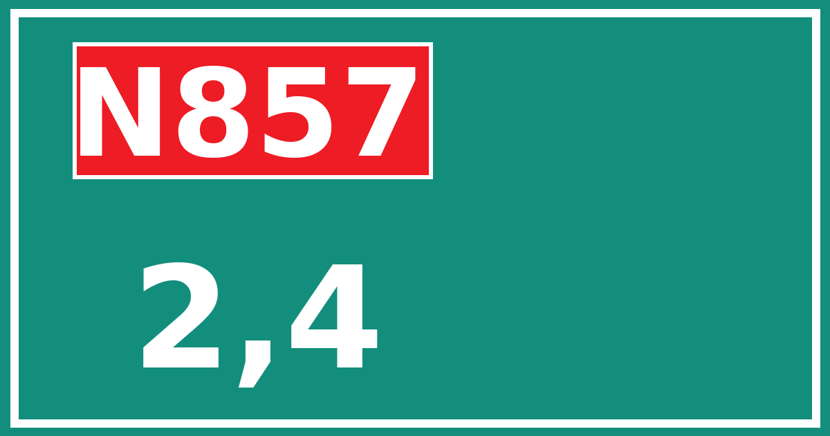 Hectometerbord N857 2,4