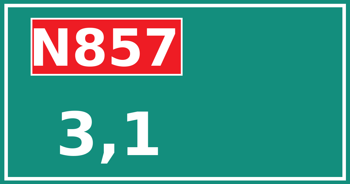 Hectometerbord N857 3,1