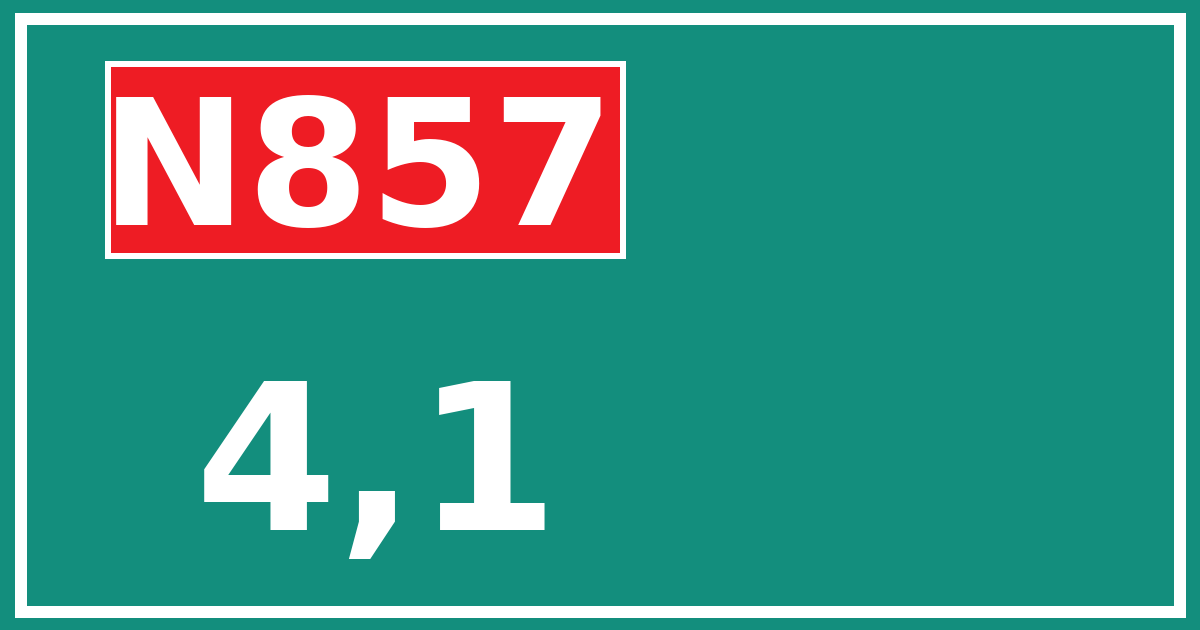 Hectometerbord N857 4,1