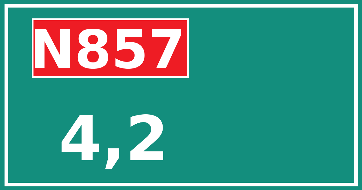 Hectometerbord N857 4,2