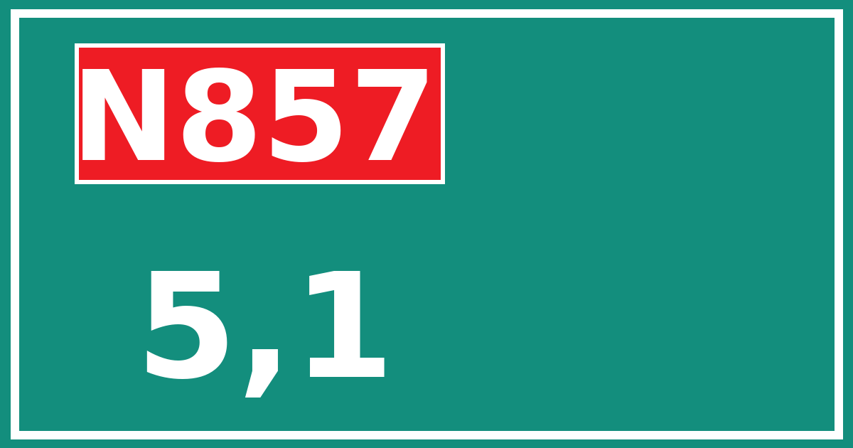 Hectometerbord N857 5,1