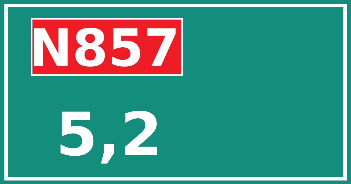 Hectometerbord N857 5,2