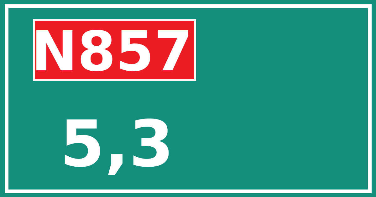 Hectometerbord N857 5,3
