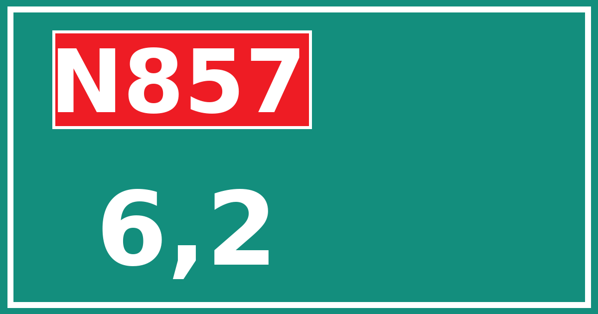 Hectometerbord N857 6,2