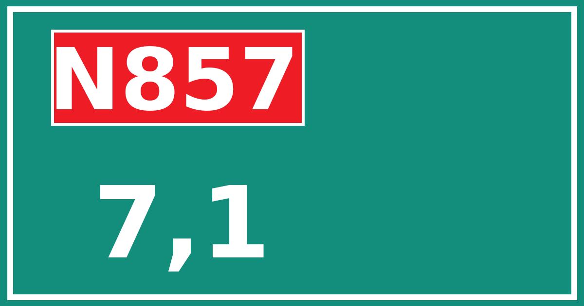 Hectometerbord N857 7,1