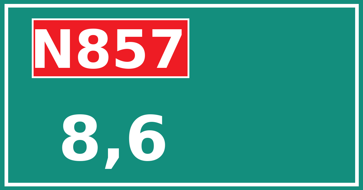 Hectometerbord N857 8,6