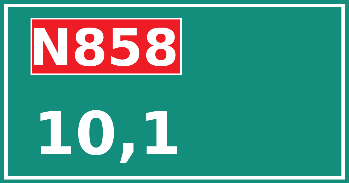 Hectometerbord N858 10,1