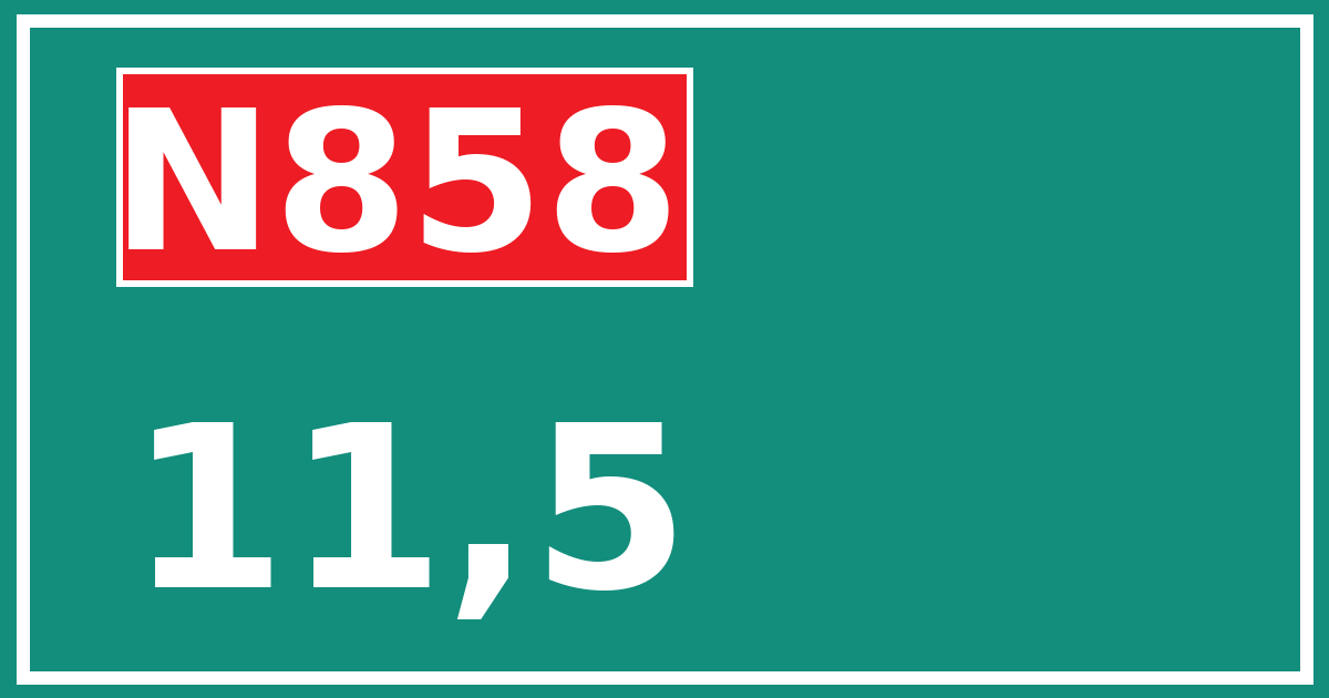 Hectometerbord N858 11,5