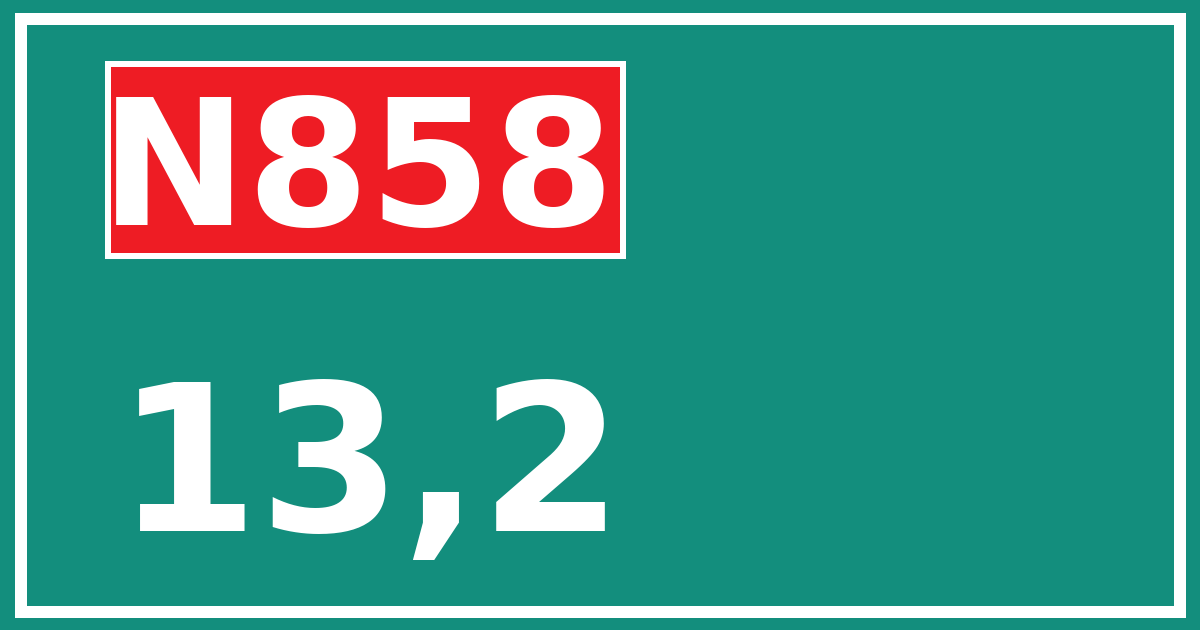 Hectometerbord N858 13,2