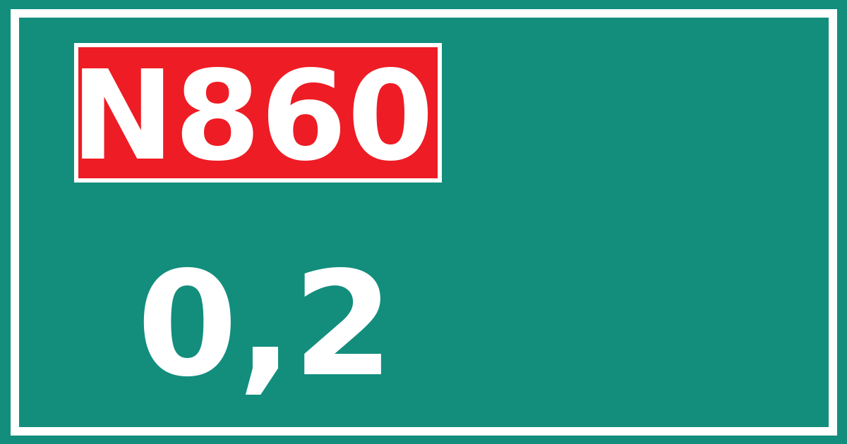 Hectometerbord N860 0,2