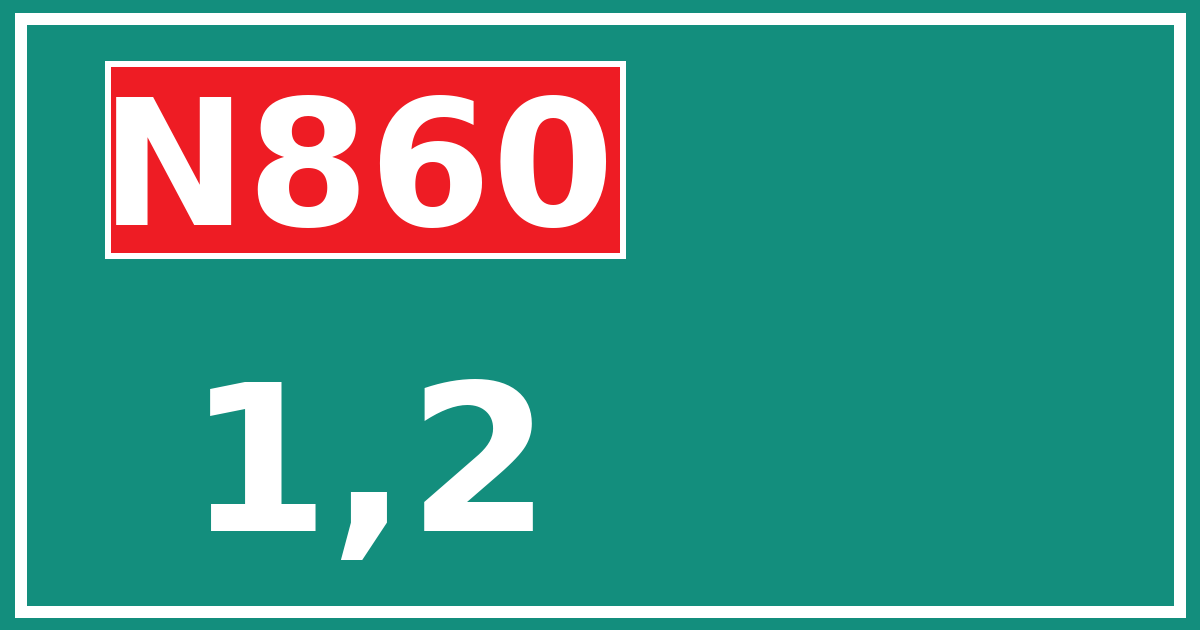 Hectometerbord N860 1,2