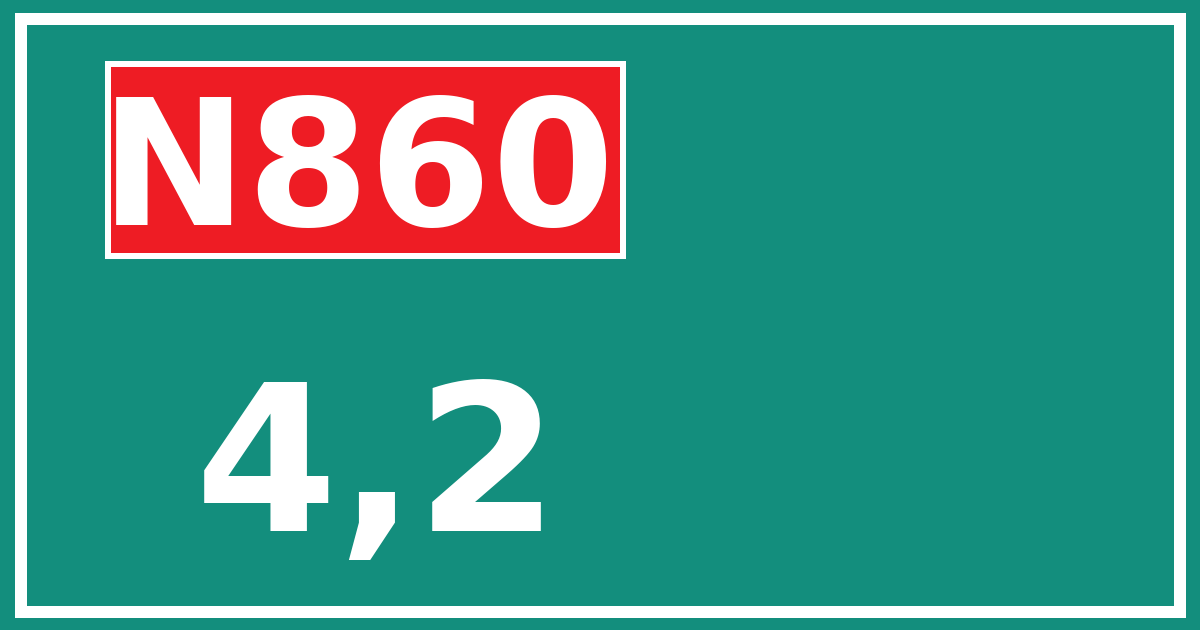 Hectometerbord N860 4,2