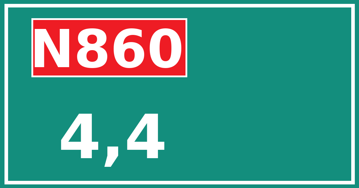Hectometerbord N860 4,4