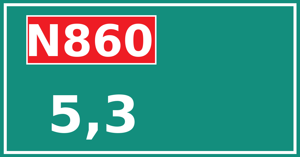 Hectometerbord N860 5,3