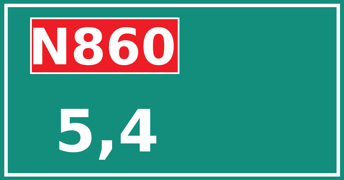 Hectometerbord N860 5,4