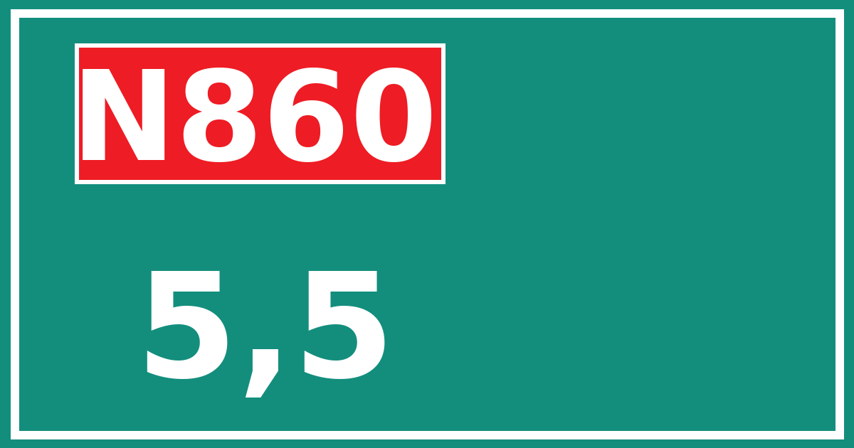 Hectometerbord N860 5,5