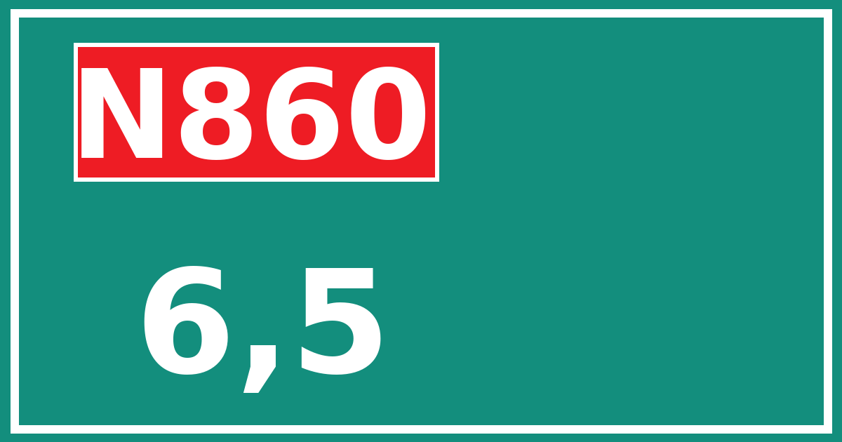 Hectometerbord N860 6,5