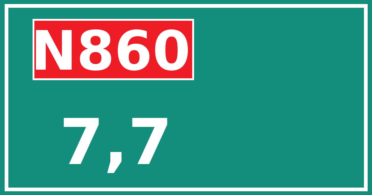 Hectometerbord N860 7,7