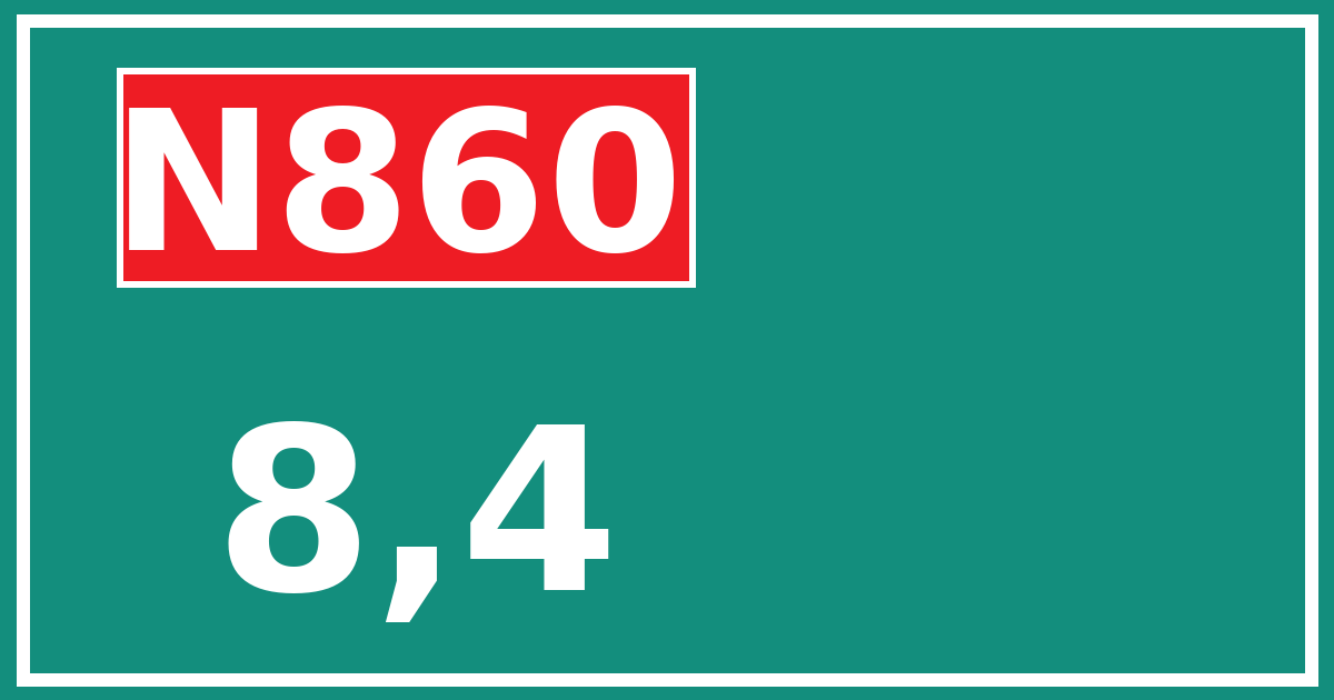 Hectometerbord N860 8,4