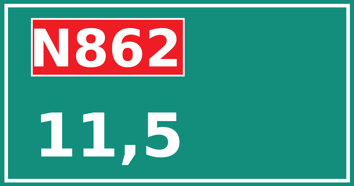 Hectometerbord N862 11,5