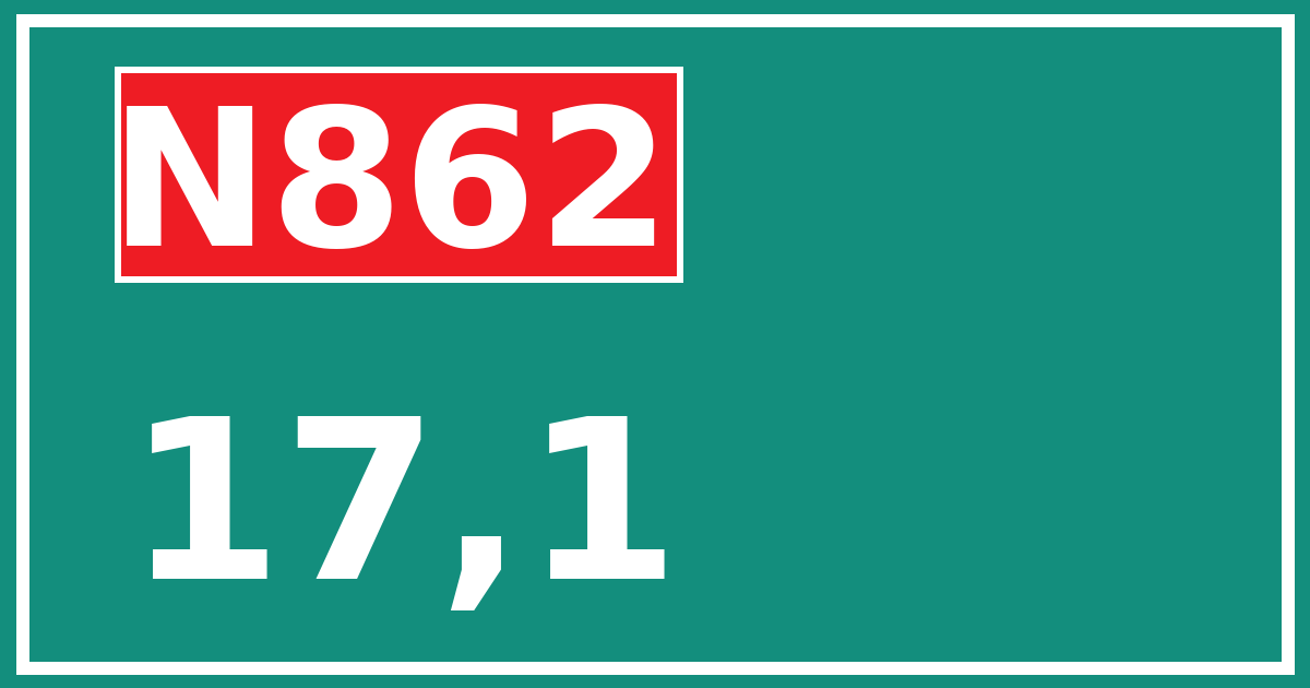 Hectometerbord N862 17,1
