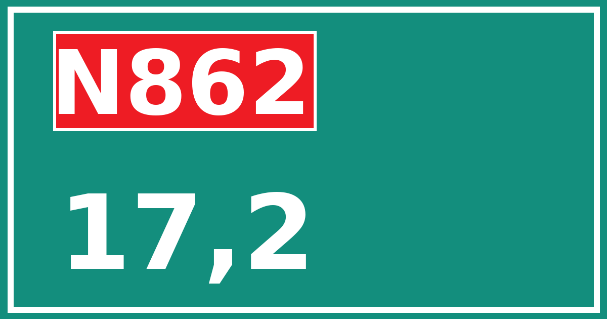 Hectometerbord N862 17,2