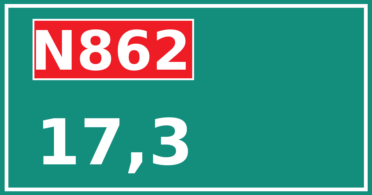 Hectometerbord N862 17,3