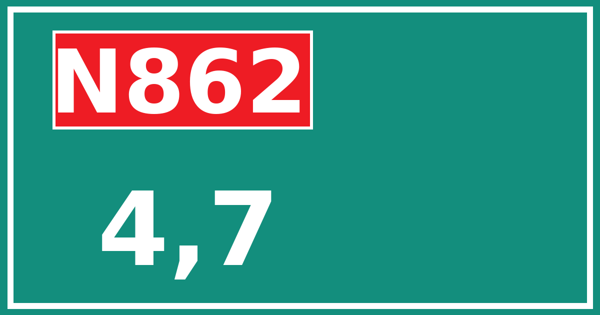 Hectometerbord N862 4,7