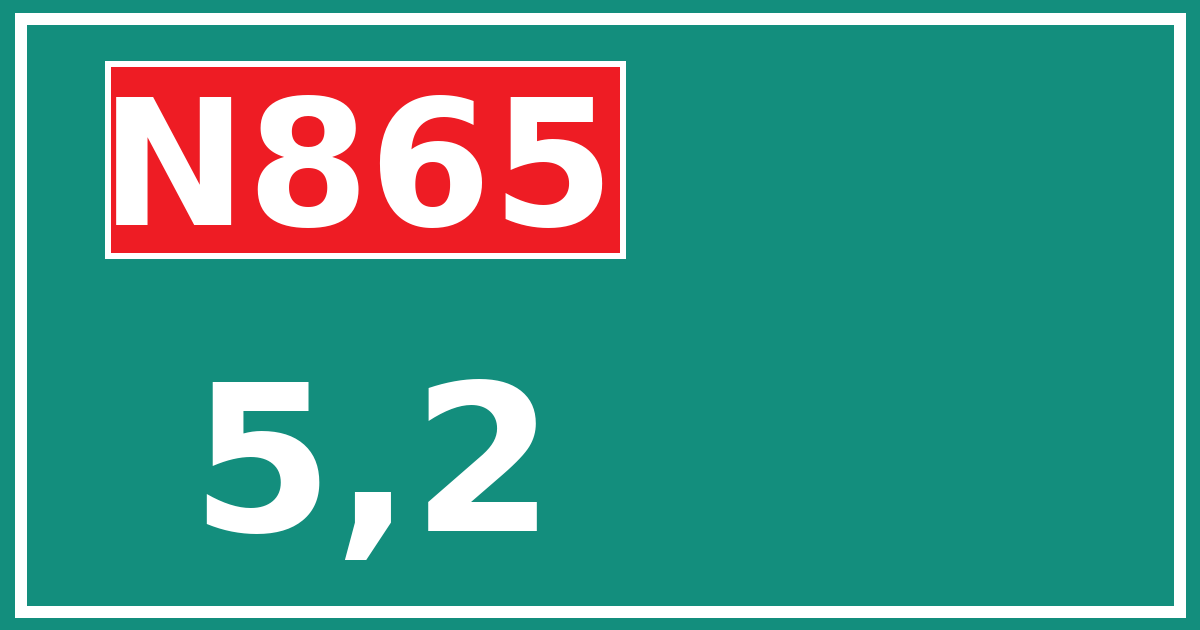 Hectometerbord N865 5,2
