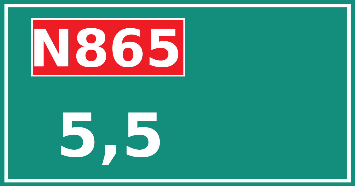 Hectometerbord N865 5,5