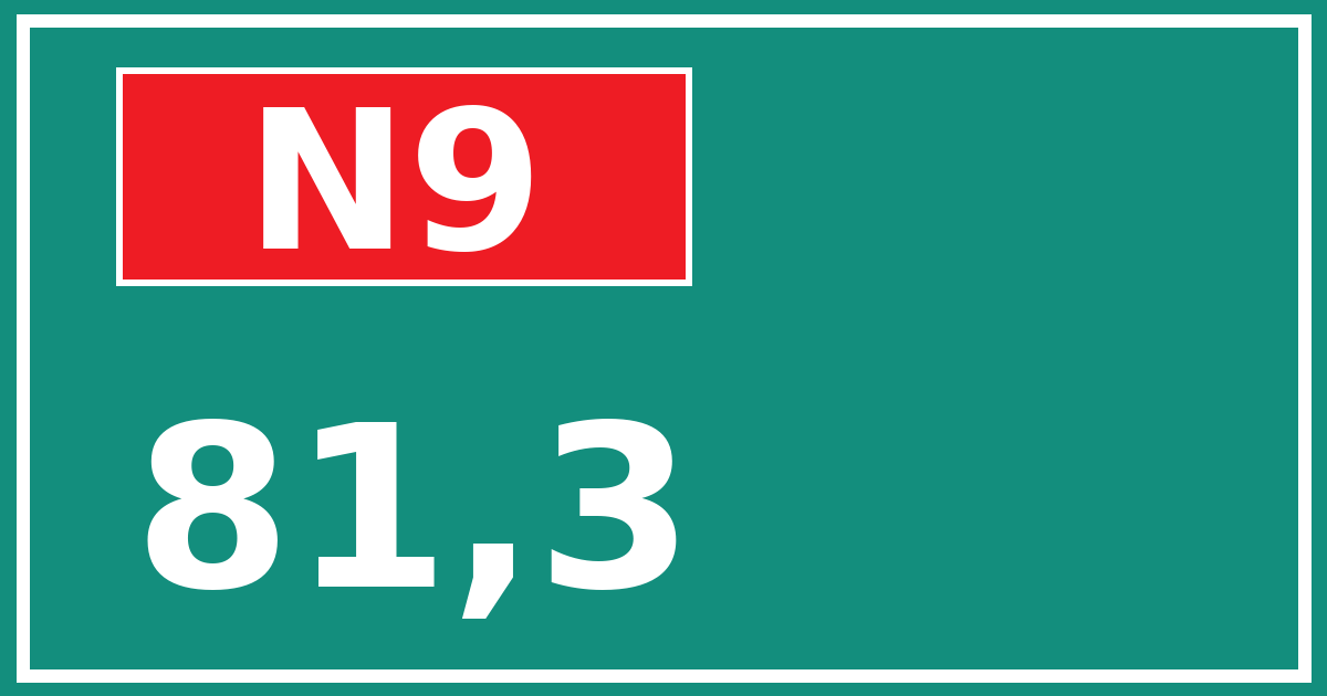 Hectometerbord N9 81,3