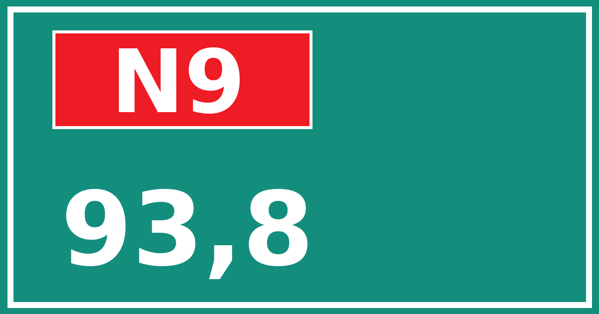 Hectometerbord N9 93,8