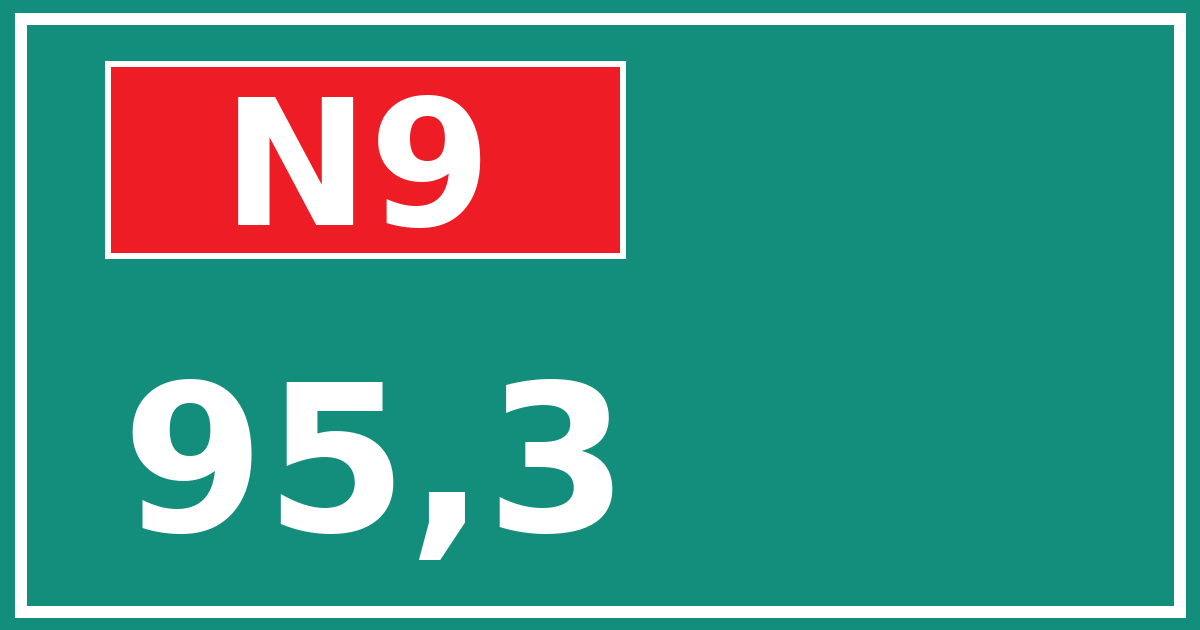 Hectometerbord N9 95,3