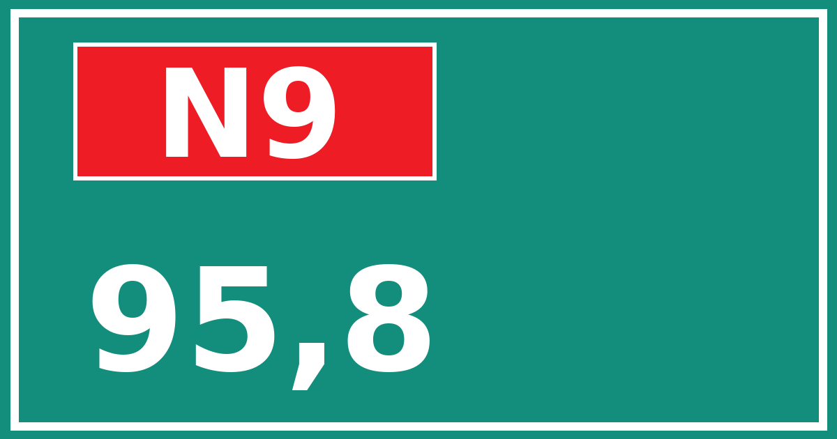Hectometerbord N9 95,8