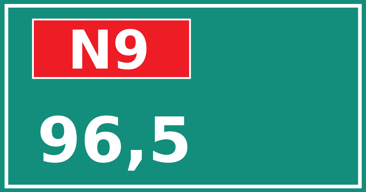 Hectometerbord N9 96,5