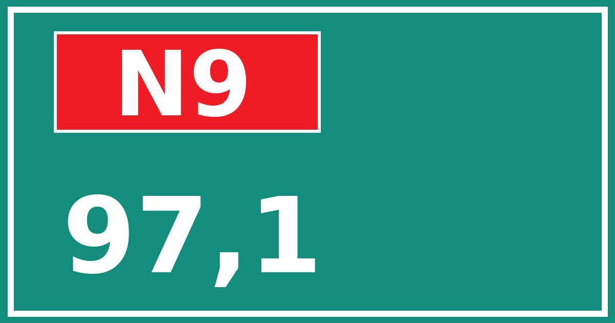 Hectometerbord N9 97,1